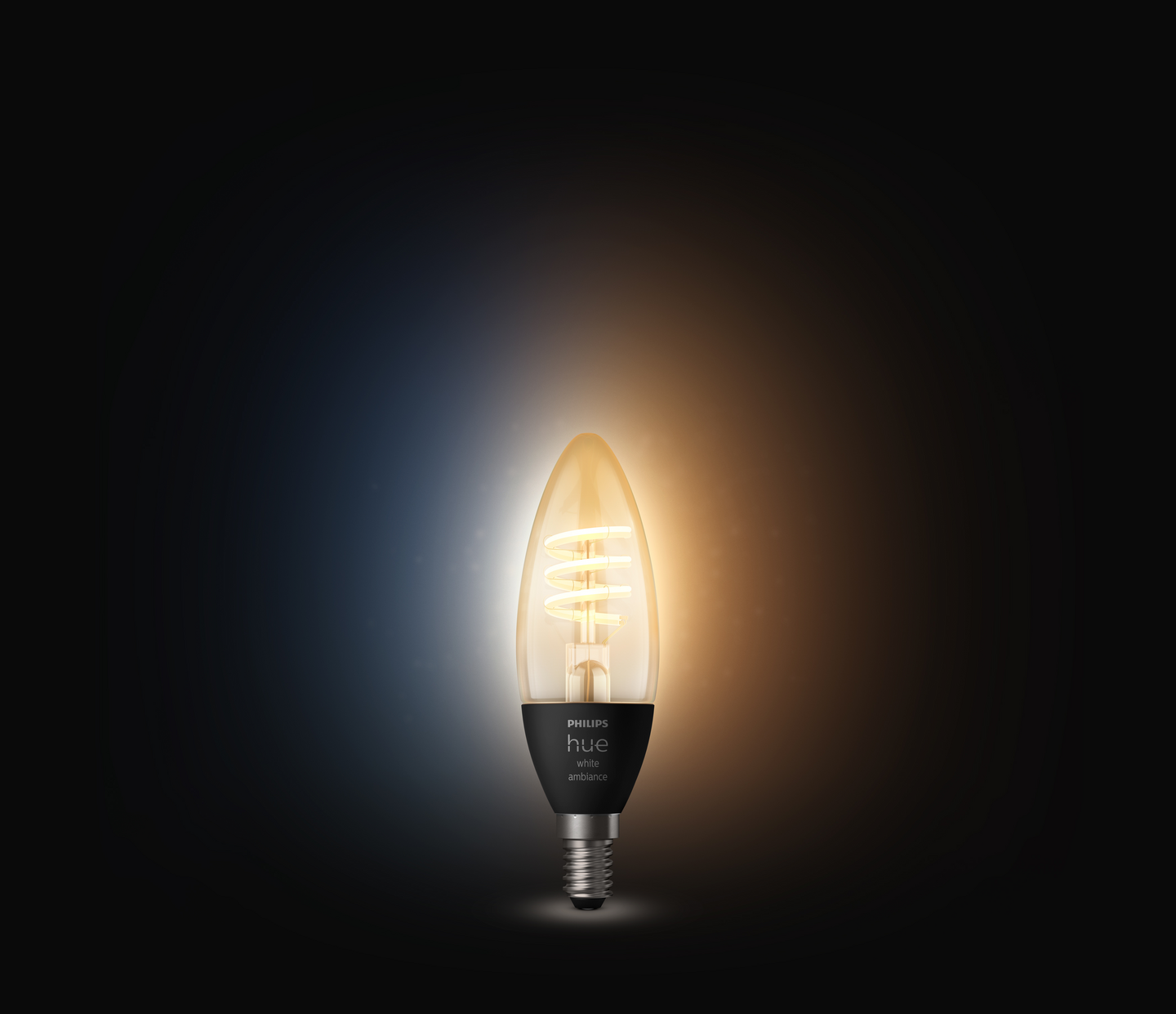 Led-kynttilälamppu filamentti Philips Hue 30W E14 2200-4500K 350lm läpinäkyvä