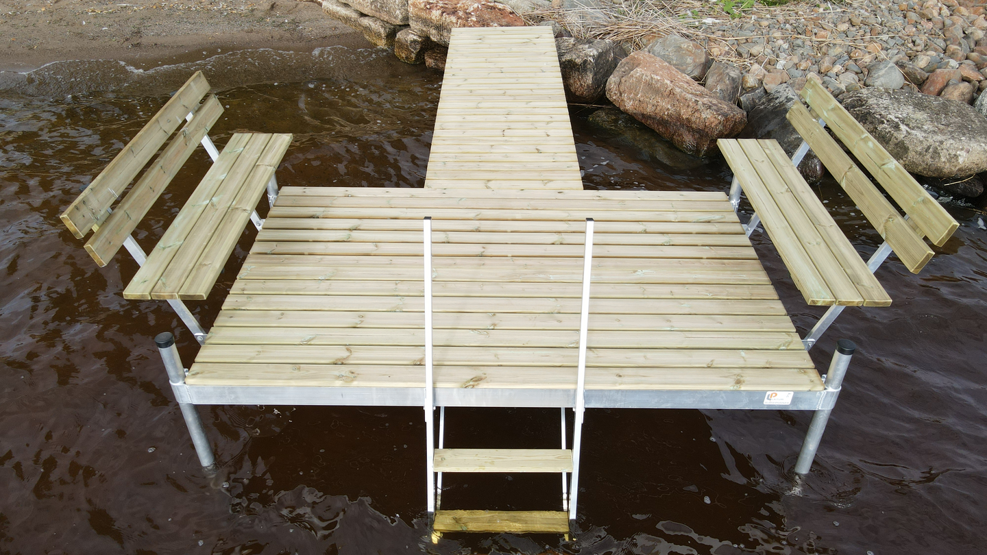 LP-laituri Komia 2-penkkinen 4,6m