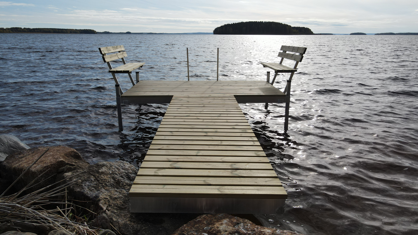 LP-laituri Komia 2-penkkinen 4,6m