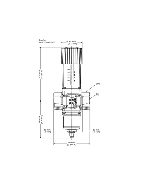 Vesiventtiili Danfoss WVFX-25 G1