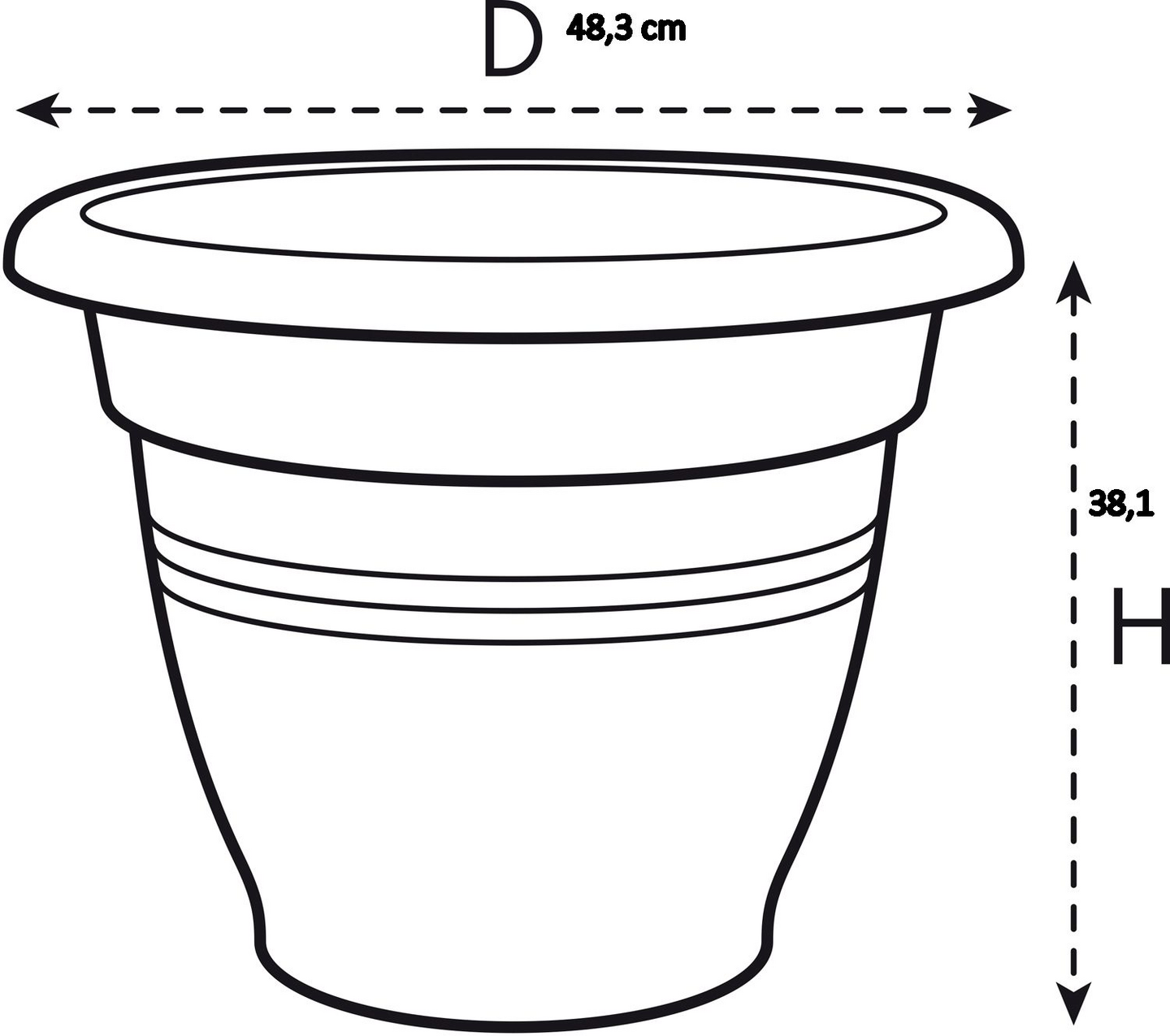 Ruukku Green Basics Campana 50cm musta