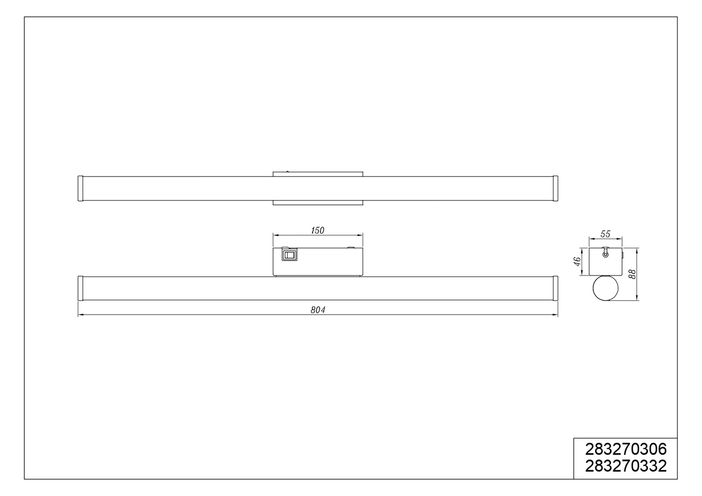 Seinävalaisin TRIO H2O Xavi 30,5cm E14 IP21 kromi