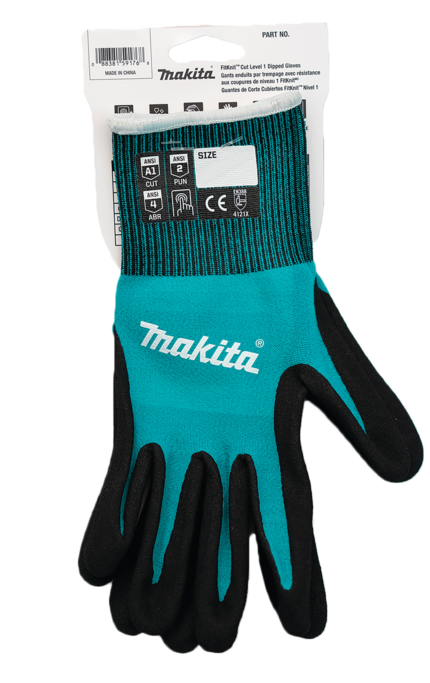Työkäsineet Makita nitriilipinnoitettu EN388 4121X koko L