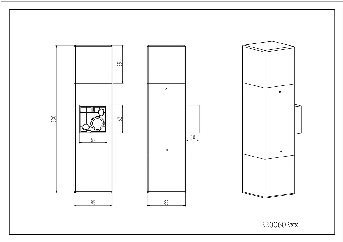 Ulkoseinävalaisin TRIO Hudson led 220060287 2xE14 33cm harmaa