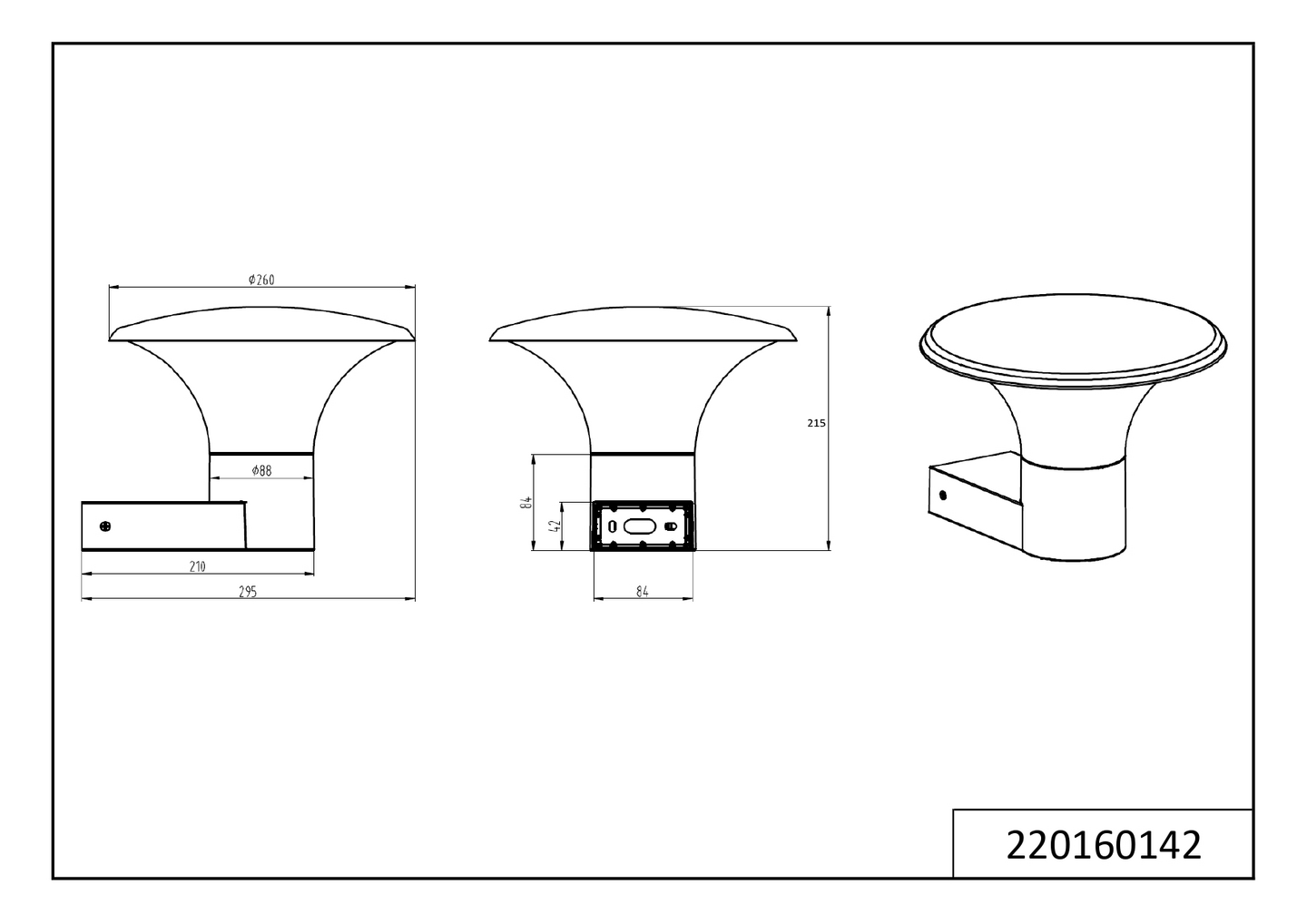 Ulkoseinävalaisin TRIO Kongo 220160142 E27 led IP44 musta