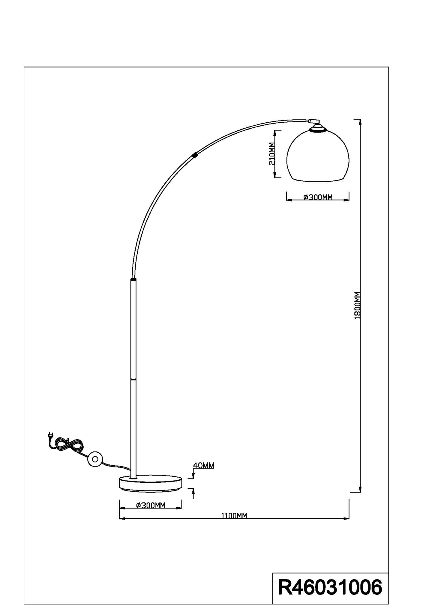 Lattiavalaisin TRIO Brasilia R46031006 E27