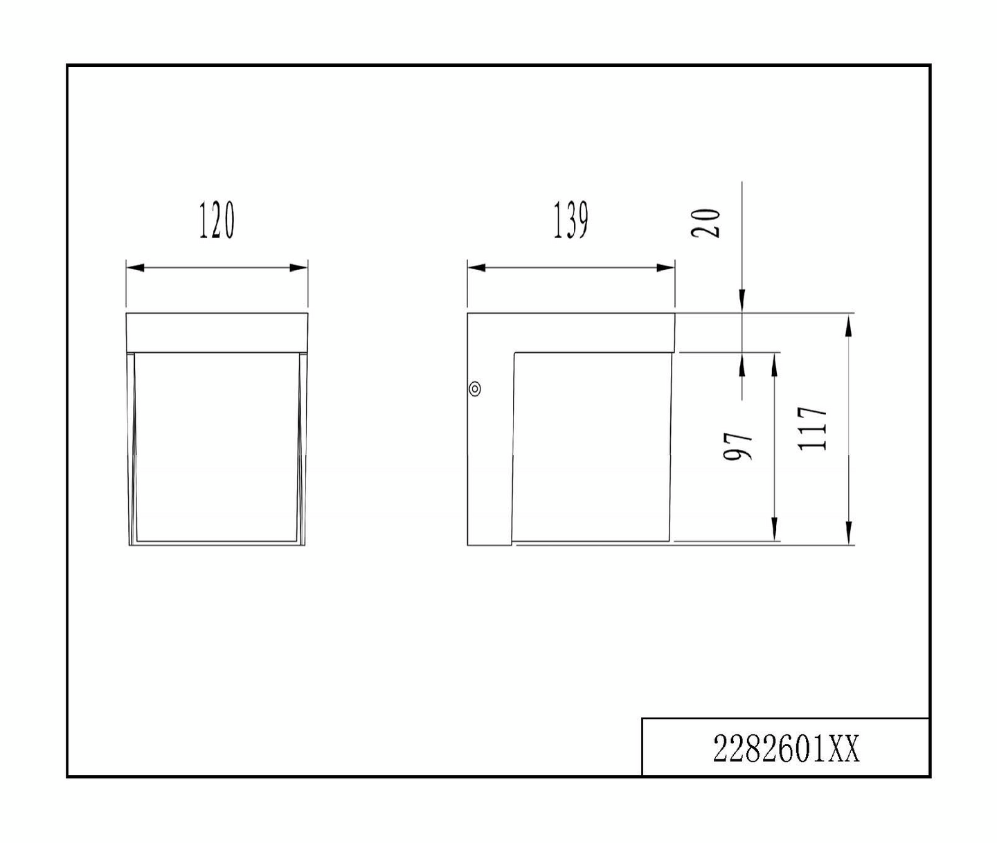 Ulkoseinävalaisin TRIO Yangtze led IP54 antrasiitti