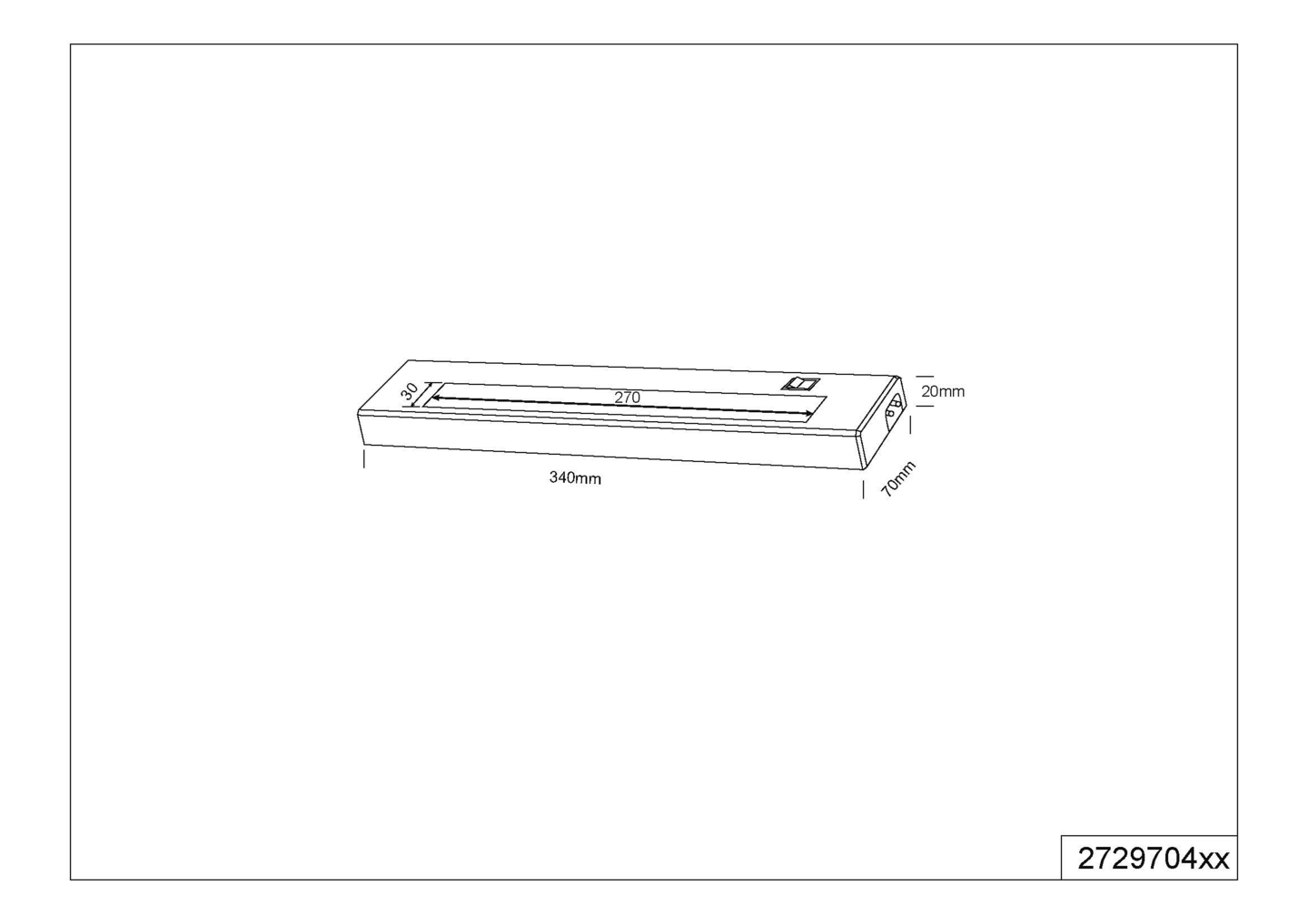 Led-valaisin TRIO Alino led 34cm valkoinen