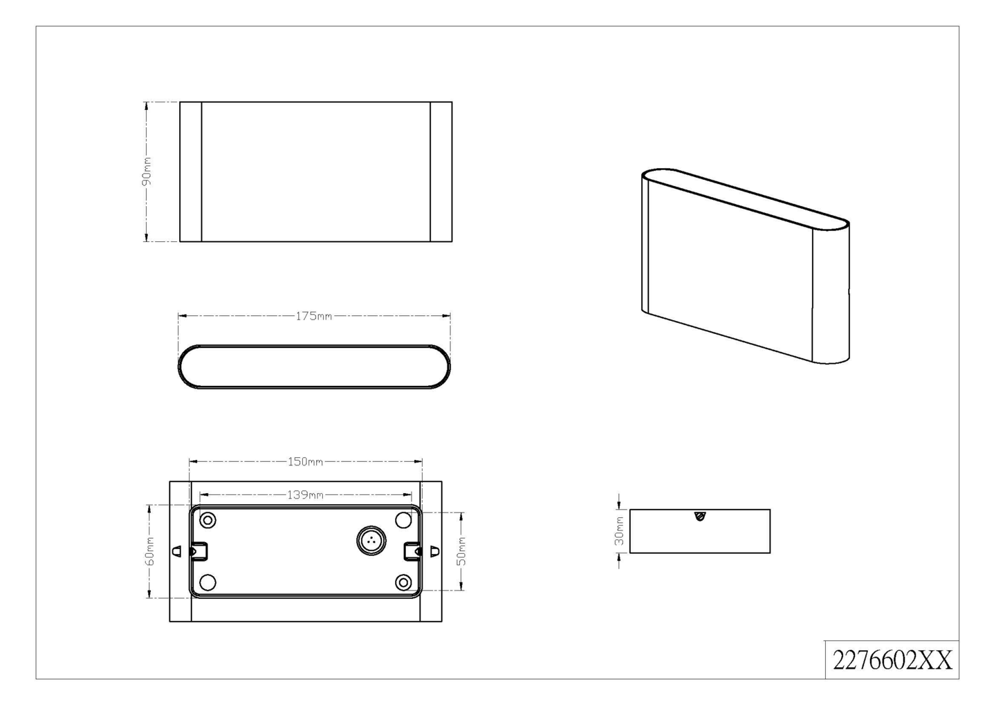 Ulkoseinävalaisin TRIO Thames led II 227660242 4,5W antrasiitti
