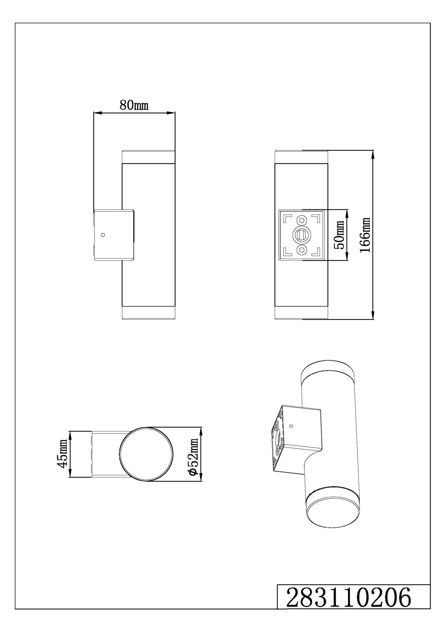 Seinävalaisin TRIO Ray led 2x4W kromi