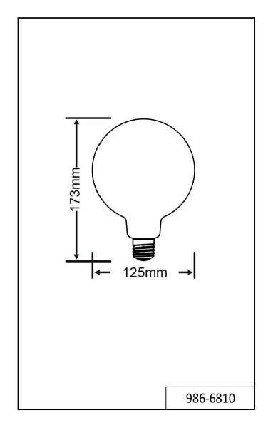 Led-lamppu TRIO Filament Switch Dimmer 986-6810 E27 iso Globe 6W 810lm 2700K