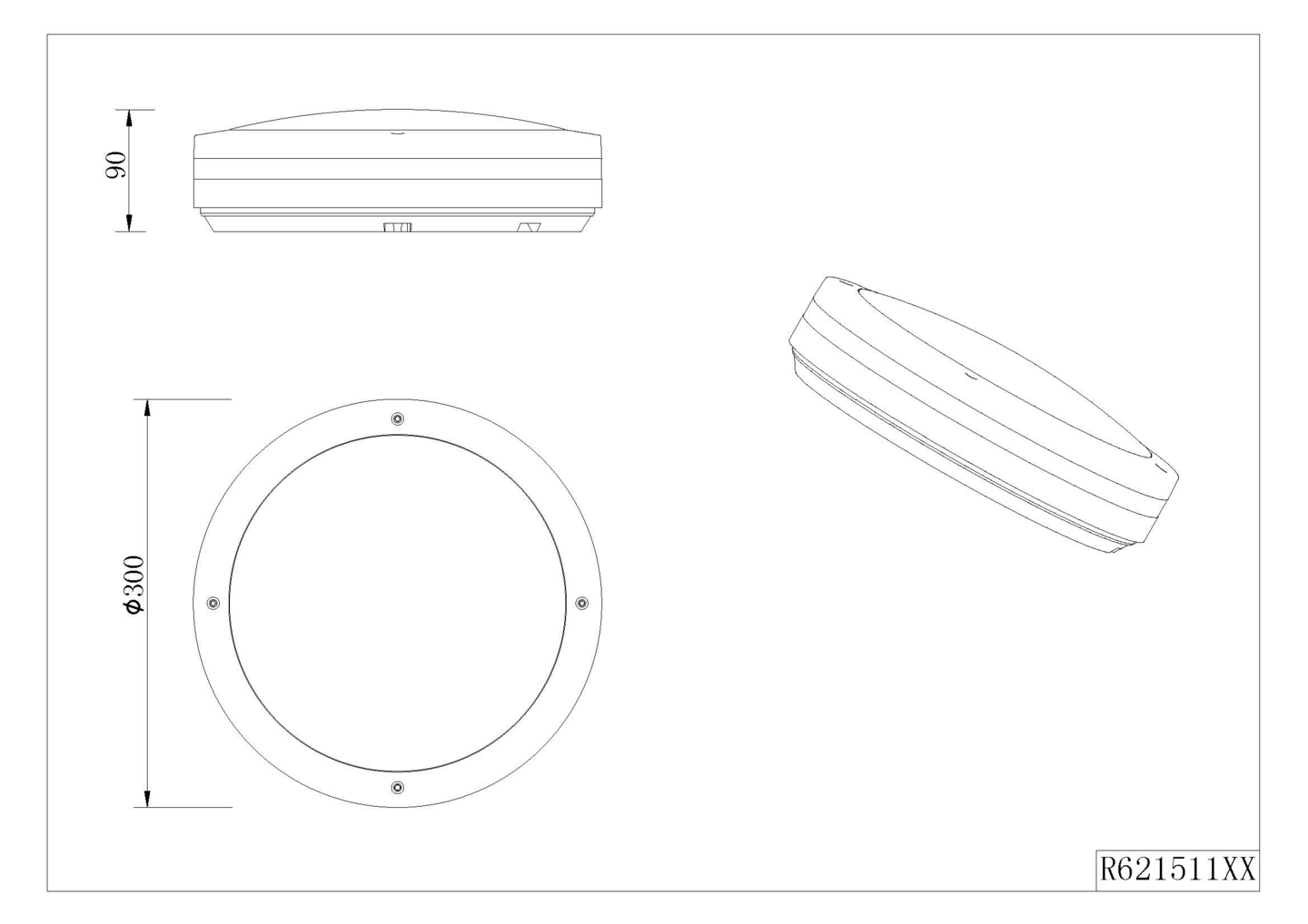 Ulkokattovalaisin TRIO Kendal led 11W valkoinen