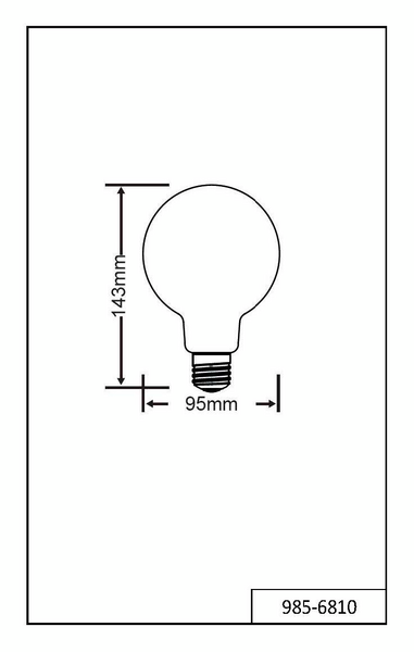 Led lamppu TRIO Filament 985-6810 E27 Globe 7W 806lm 2700K switch dimmer
