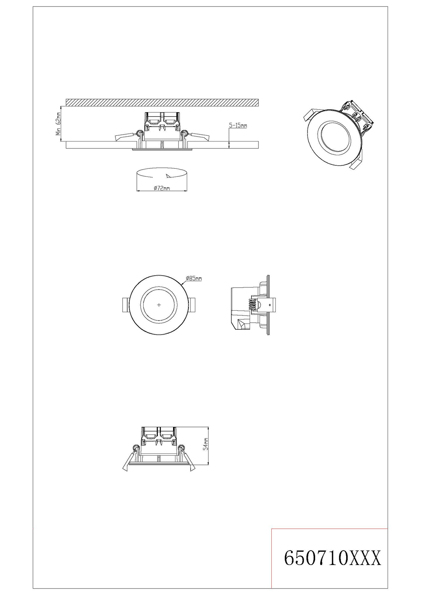 Uppospottisarja TRIO Zagros led 3x5,5W teräs IP65