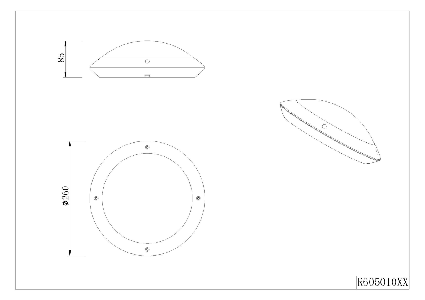 Ulkokattovalaisin TRIO Camaro 26cm E27 valkoinen
