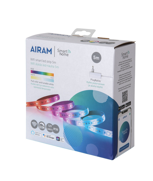 Led-nauha Airam Smart Strip RGB TW 2700-6500K 5m