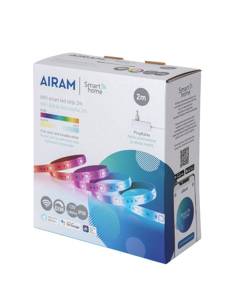 Led-nauha Airam Smart Strip RGB TW 2700-6500K 2m