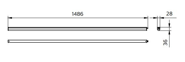 Runkovalaisin PHILIPS Ledinaire Batten BN021C Led24S/830 L1500