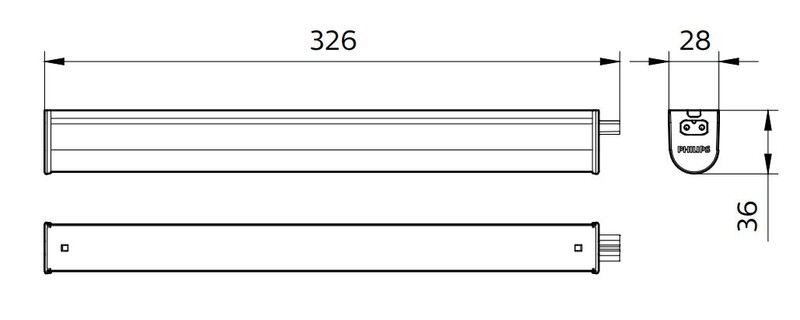 Runkovalaisin PHILIPS Ledinaire Batten BN021C Led5s/830 L300