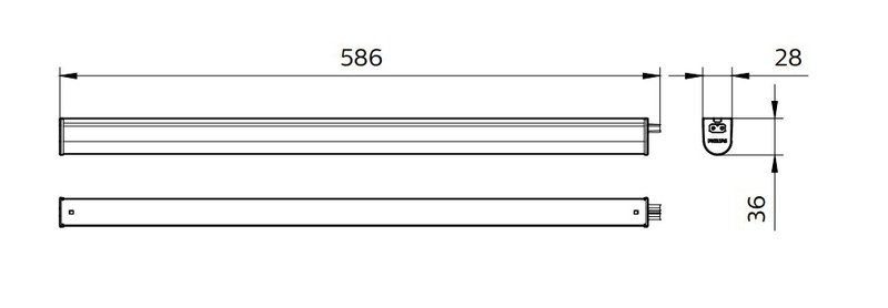 Runkovalaisin PHILIPS Ledinaire Batten BN021C Led10s/840 L600