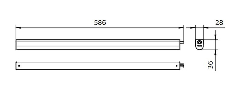 Runkovalaisin PHILIPS Ledinaire Batten BN021C Led10s/830 L600