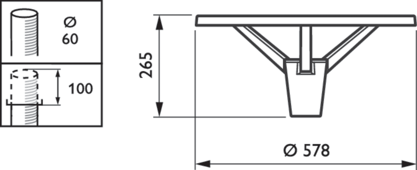 Pylväsvalaisin Philips Streetsaver BPP008 Led-mp 740 PSU I harmaa 60