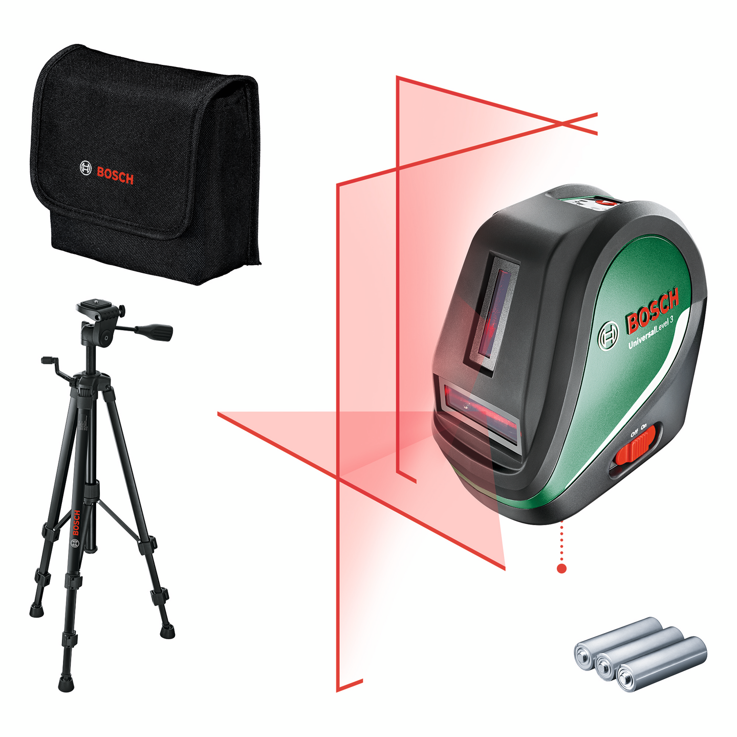 Ristilinjalaser Bosch UniversalLevel 3 setti