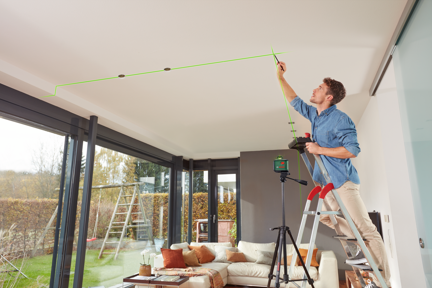 Ristilinjalaser Bosch AdvancedLevel 360 setti