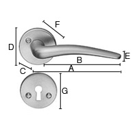 Sisäovenpainike Beslagsboden Spar B284PNS kiiltävä messinki