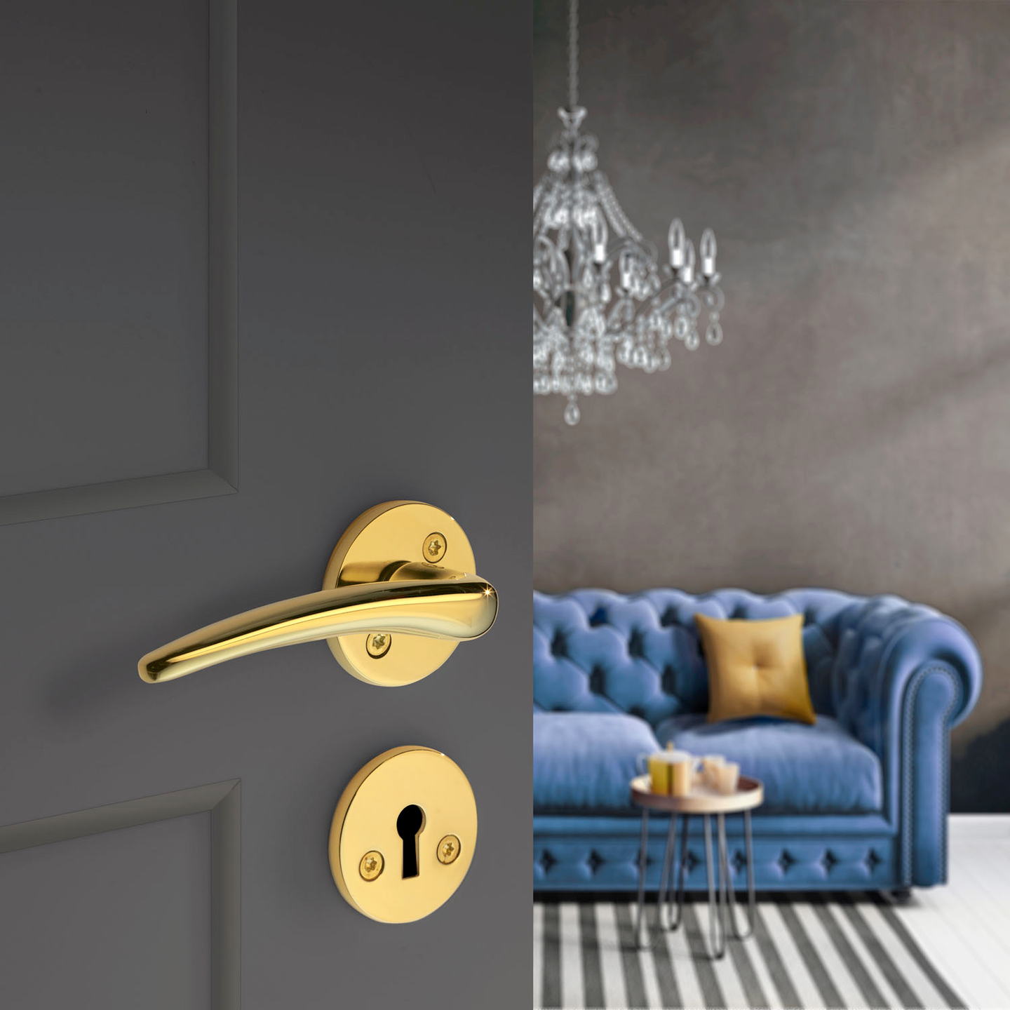 Sisäovenpainike Beslagsboden Spar B284PNS kiiltävä messinki