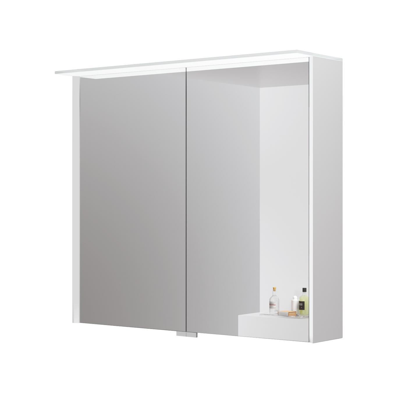 Peilikaappi Cello Bay LED L80 S14,6 K71 cm valkoinen IP44 pistorasia