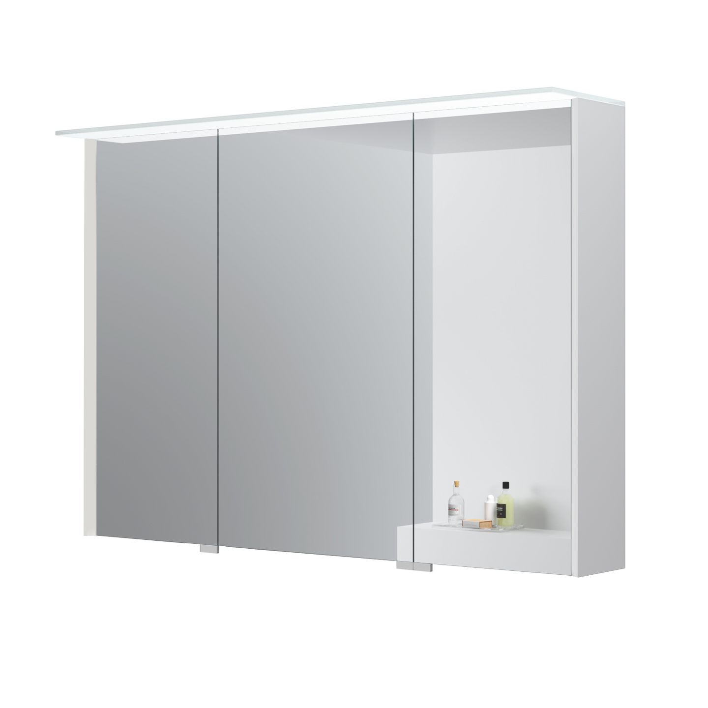 Peilikaappi Cello Bay LED L100 S14,6 K71 cm valkoinen IP44 pistorasia