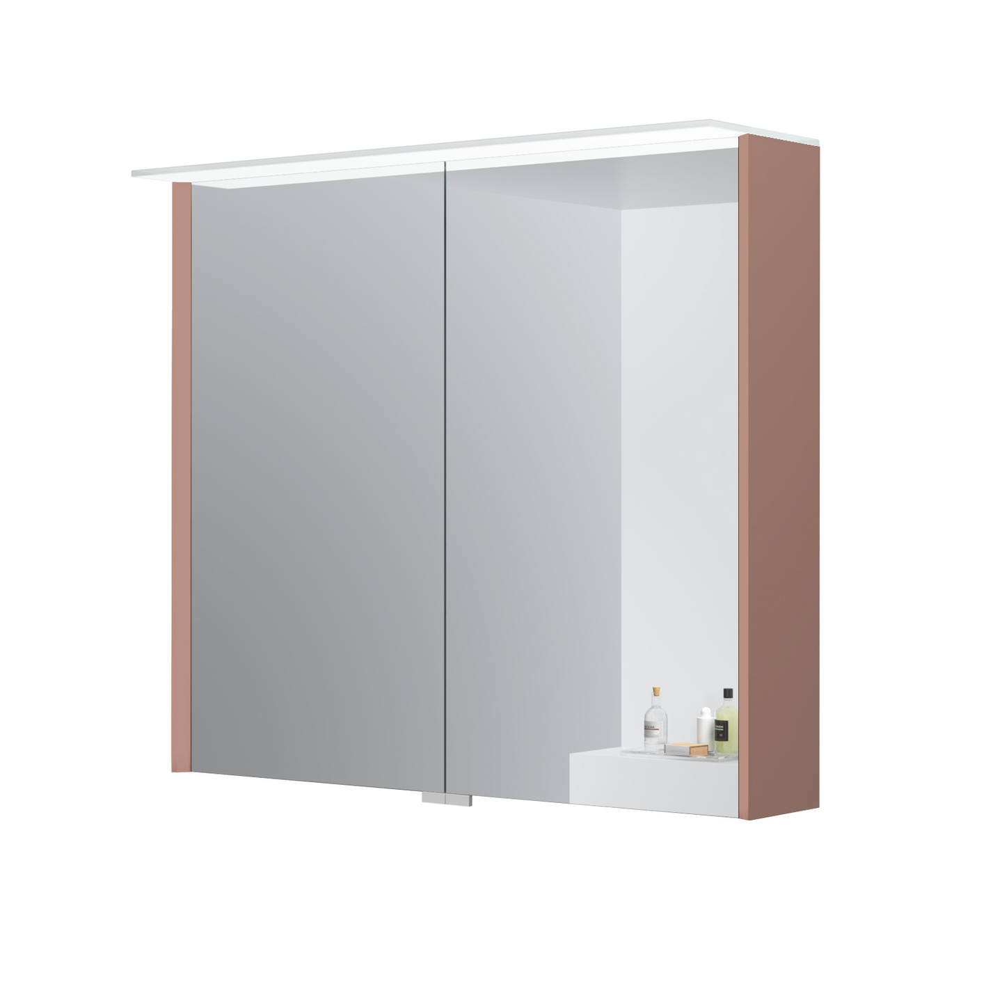 Peilikaappi Cello Bay LED L80 S14,6 K71 cm roosa IP44 pistorasia