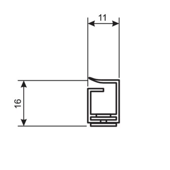 Johdotuskouru Hager Tehalit VK-flex 15x11x250mm HF tarralla