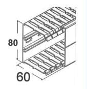Johdotuskouru Hager Tehalit VK HA7 60x80x2000 PC/ABS harmaa