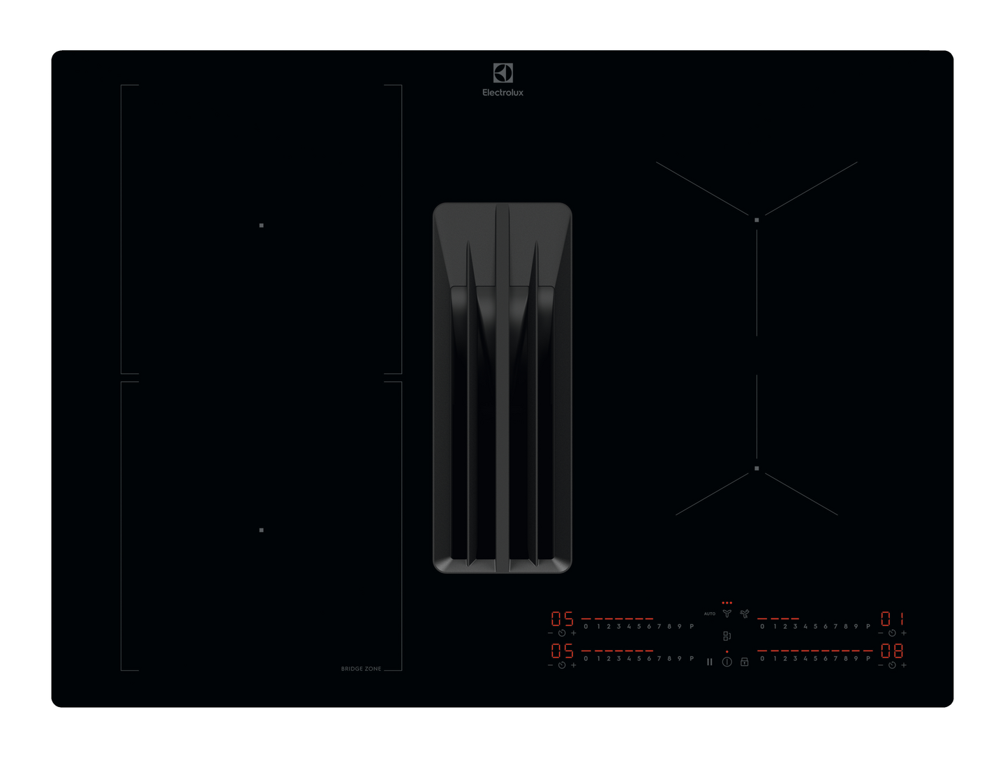 Keittotaso Electrolux HHOB760S 68cm induktio liesituulettimella