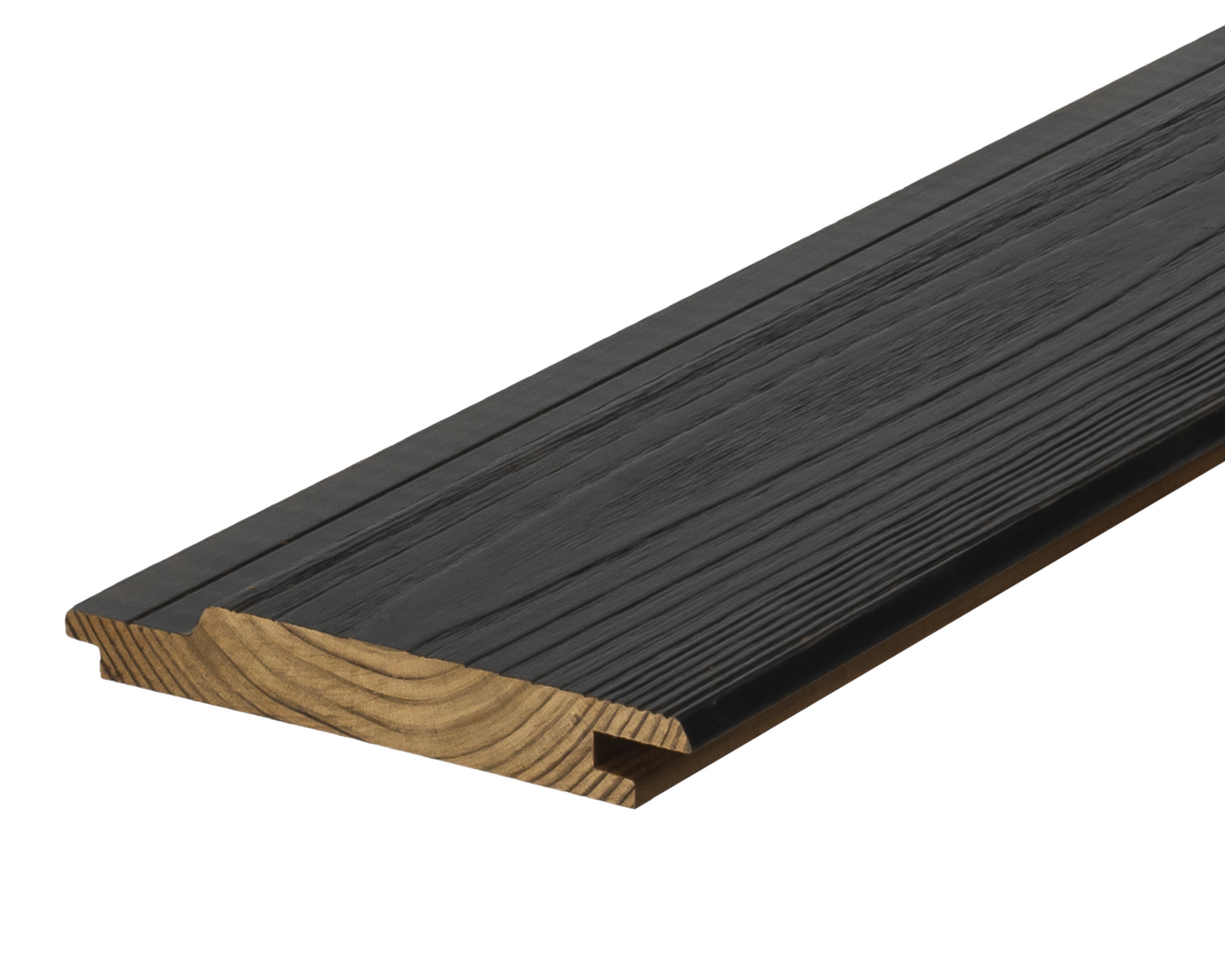 Paneeli Luna Pure 20x142 harjattu musta lämpökäsitelty kuusi