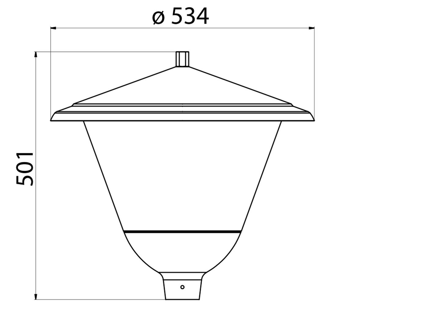 Pylväsvalaisin Ensto Tori TO500E27HH E27 AC GR