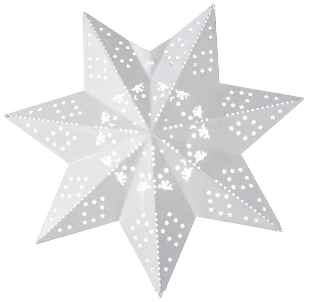 Metallitähti Airam Leena led-sarjalla valaistu valkoinen 30cm