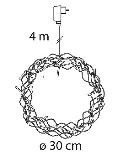 Kranssi Airam Marion valkoinen