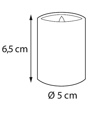 Vahakynttilä Airam Cindy led aJastimella 6,5cm valkoinen