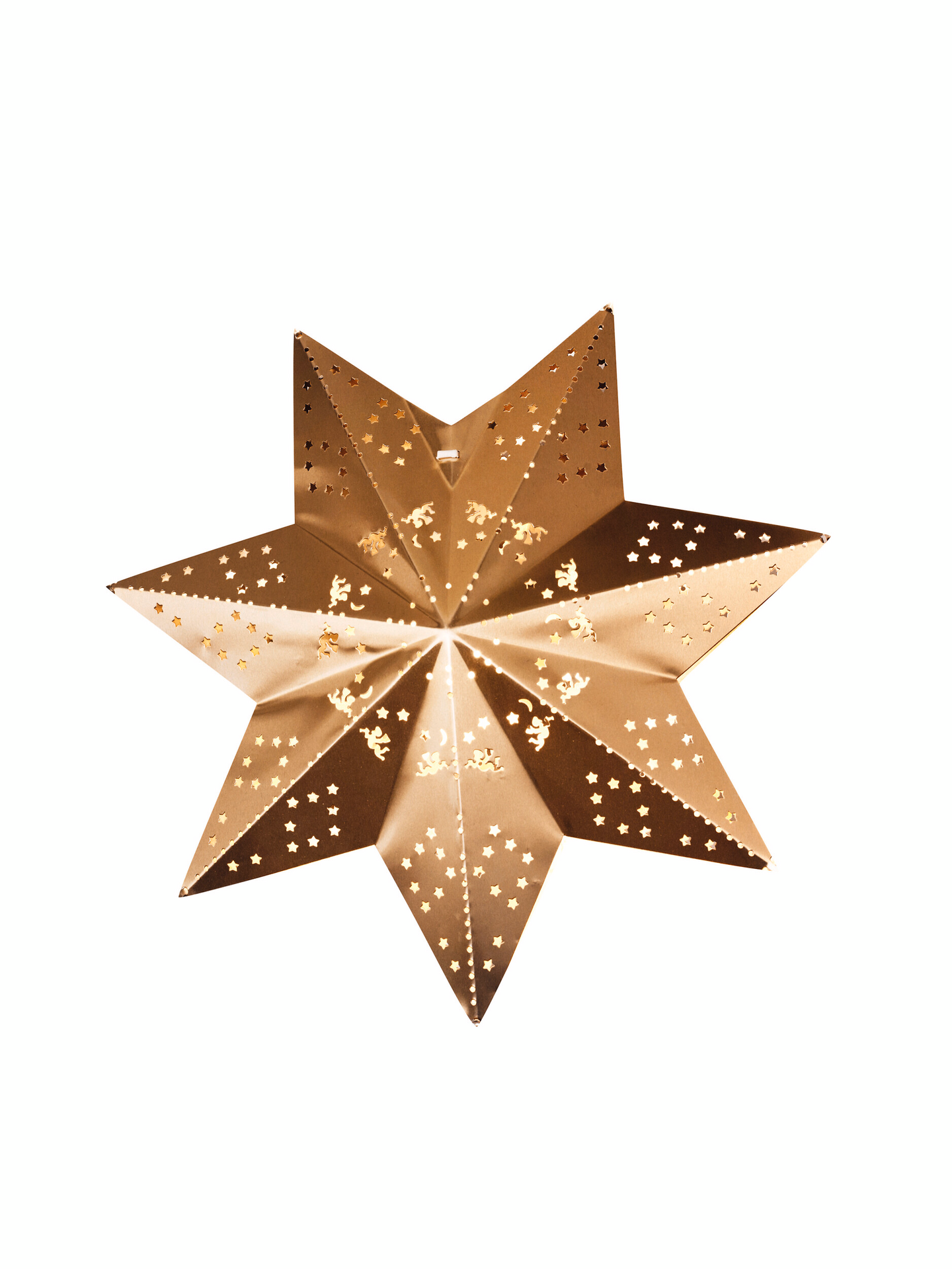 Metallitähti Airam Leena led-sarjalla valaistu messinki 30cm