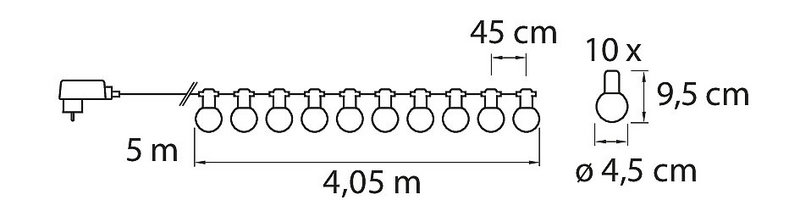 Lamppusarja Airam Nashua 10 kirkas