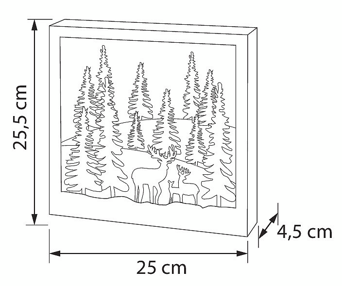 Puinen poro-koriste Airam Siimes