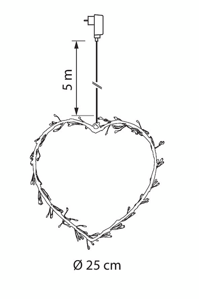 Sydän Airam Verdi 25cm metalli IP44