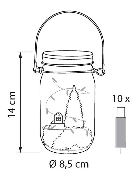 Lasipurkki Airam Celyn 14cm