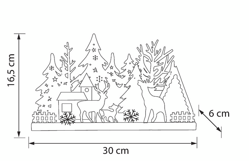 Puinen koriste Airam Stille värikäs
