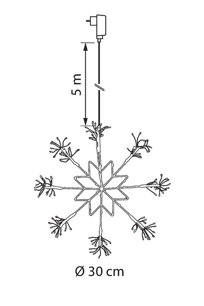Ikkunatähti Airam Pulse 30cm metalli IP44