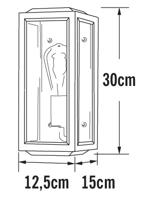 Ulkoseinävalaisin Carpi 7348-758 IP44 E27 musta/messinki