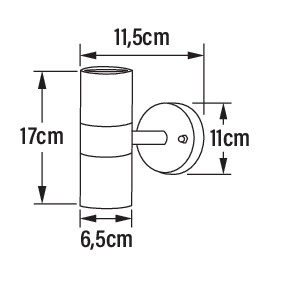 Ulkoseinävalaisin Modena 7535-750 IP44 2x4W musta